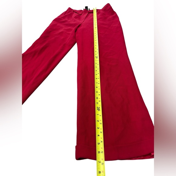 Vintage Lauren Ralph Lauren red fully lined worsted wool dress pants size 10 - Picture 10 of 15